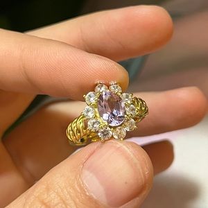 amethyst ring silver ring National stone